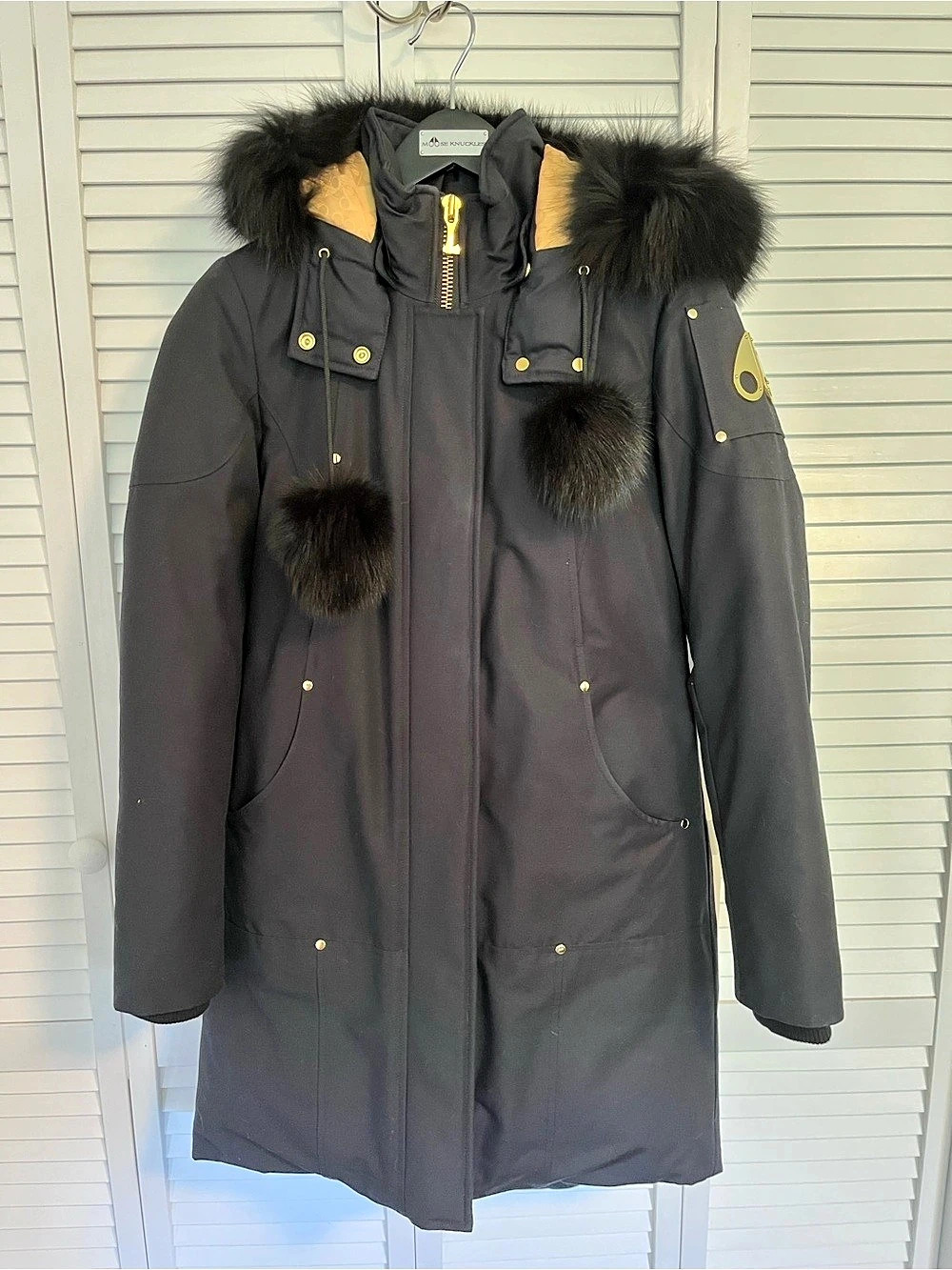 Moose Knuckles Gold Series Original Stirling Down Parka Black w/black fur